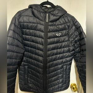 Hollister Black Puffer Jacket Collection Hooded Jacket US Size Men Small